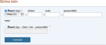 Detail sbírky listin